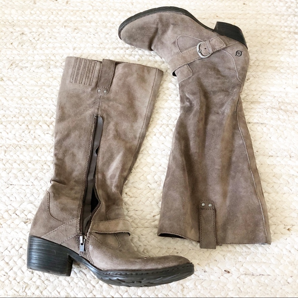 Born Suede Tall Buckle Boots